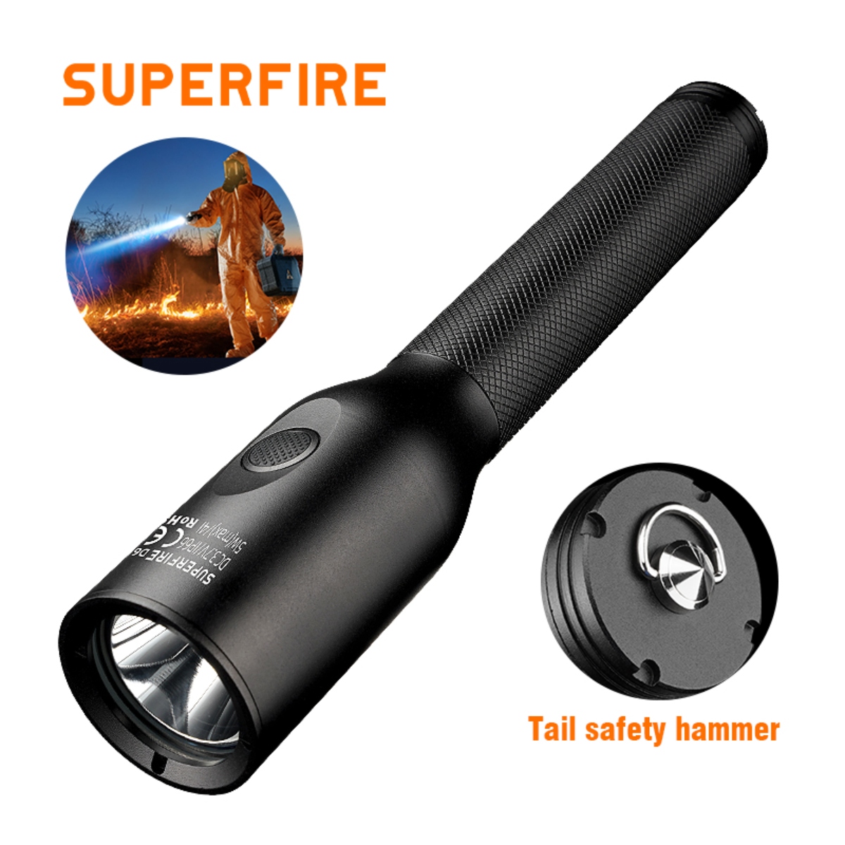 SUPERFIRE D6 Professional Explosion-Proof Torch